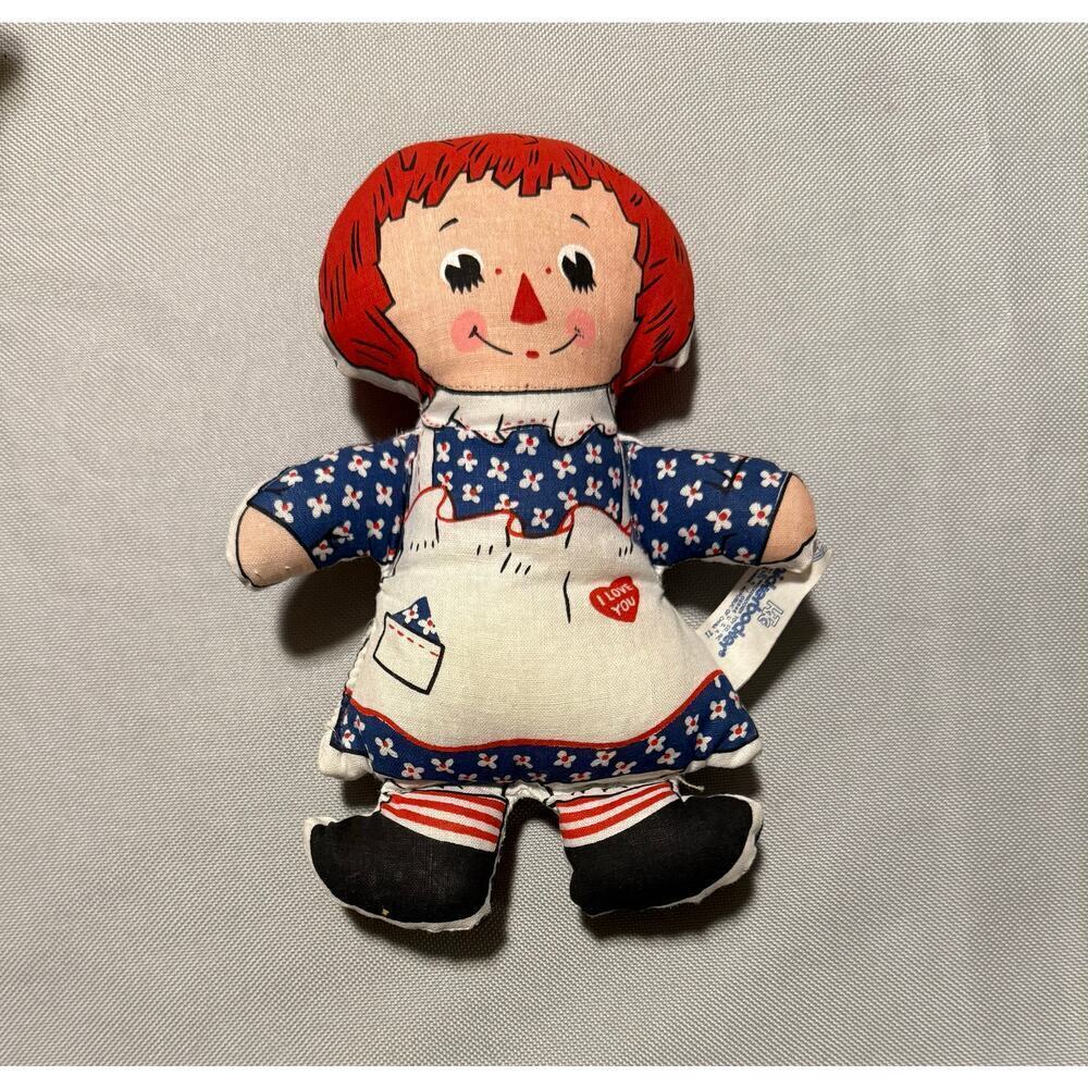 Raggedy Ann Knickerbocker Mini Beanie Doll Vintage 6”